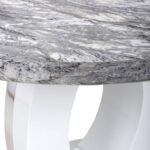 Pendeen 100cm Faux Marble Top Round Dining Table - Image 3