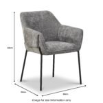 Trento Chenille Dining Chair - Image 21