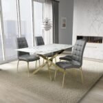 Melody 160cm Marble Effect Dining Table - Image 3