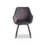 Wilton Velvet Quilted Back Swivel Dining Chair - Image 2