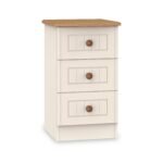 Brixham Cream 3 Drawer Bedside