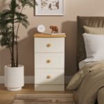Brixham Cream 3 Drawer Bedside - Image 2