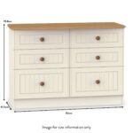Brixham Cream 6 Drawer Wide Chest - Image 2