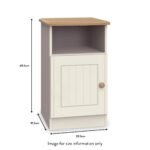 Brixham Cream 1 Door Cabinet - Image 4