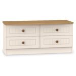 Brixham Cream 4 Drawer Low Storage Unit