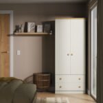 Brixham Cream 2 Door 2 Drawer Wardrobe - Image 2