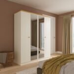 Brixham Cream 4 Door Mirrored Wardrobe - Image 2