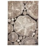 Woodland Tree Trunk Patterned Rug