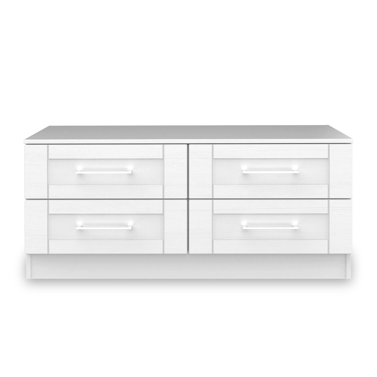 RFYOR036WAWA-Bellamy-White-4-Drawer-Low-Storage-Unit-Front_b4298cc8-f2b5-42d2-9d96-cad4d47fc683 Bellamy 4 Drawer Low Storage Unit - Image 1
