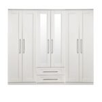 Bellamy Tall 6 Door 2 Drawer with Mirrors Wardrobe - Image 2
