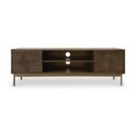 Beau Grooved Brown Mango Wood Large TV Unit - Image 3
