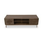 Beau Grooved Brown Mango Wood Large TV Unit - Image 4