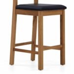 Zelah Oak Cross Back Bar Stool - Image 10