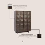 Roka Oak Geometric 2 Door Cabinet - Image 9
