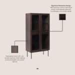 Roka Oak Geometric Display Cabinet - Image 6