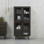 Roka Oak Geometric Display Cabinet - Image 2