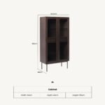 Roka Oak Geometric Display Cabinet - Image 7