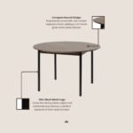 Roka Oak Round Dining Table - Image 5