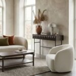 Roka Oak Geometric Console Table - Image 3