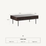 Roka Oak Geometric Coffee Table - Image 9
