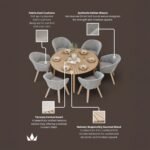 Roma FSC 6 Seater 150cm Round Sunray with Concrete Insert Dining Set with 6 Sol Dining Chairs - Image 9
