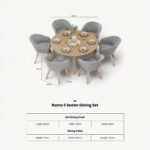 Roma FSC 6 Seater 150cm Round Sunray with Concrete Insert Dining Set with 6 Sol Dining Chairs - Image 10