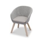 Roma FSC 4 Seater Round Sunray with Concrete Insert Dining Set with Sol Dining Chairs - Image 7