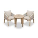 Roma FSC Sunray Bistro Set 80cm Table with 2 Roma Dining Chairs - Image 7
