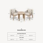 Roma FSC Sunray Bistro Set 80cm Table with 2 Roma Dining Chairs - Image 10