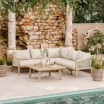 Roma FSC 5 Seater Corner Lounge Set with 90cm Square Coffee Table