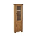 Zelah Oak Corner Display Cabinet