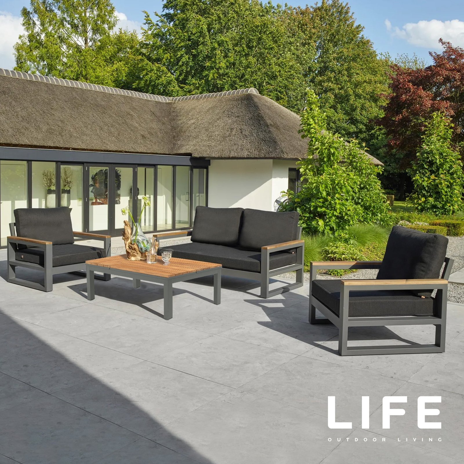 Soho-LoungeLR LIFE Soho Lounge Set with Teak Lift Up Coffee Table - Image 1