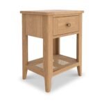 Albany Oak & Rattan Lamp Table