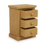 Chiswick Pine Large 3 Drawer Bedside Table - Image 4