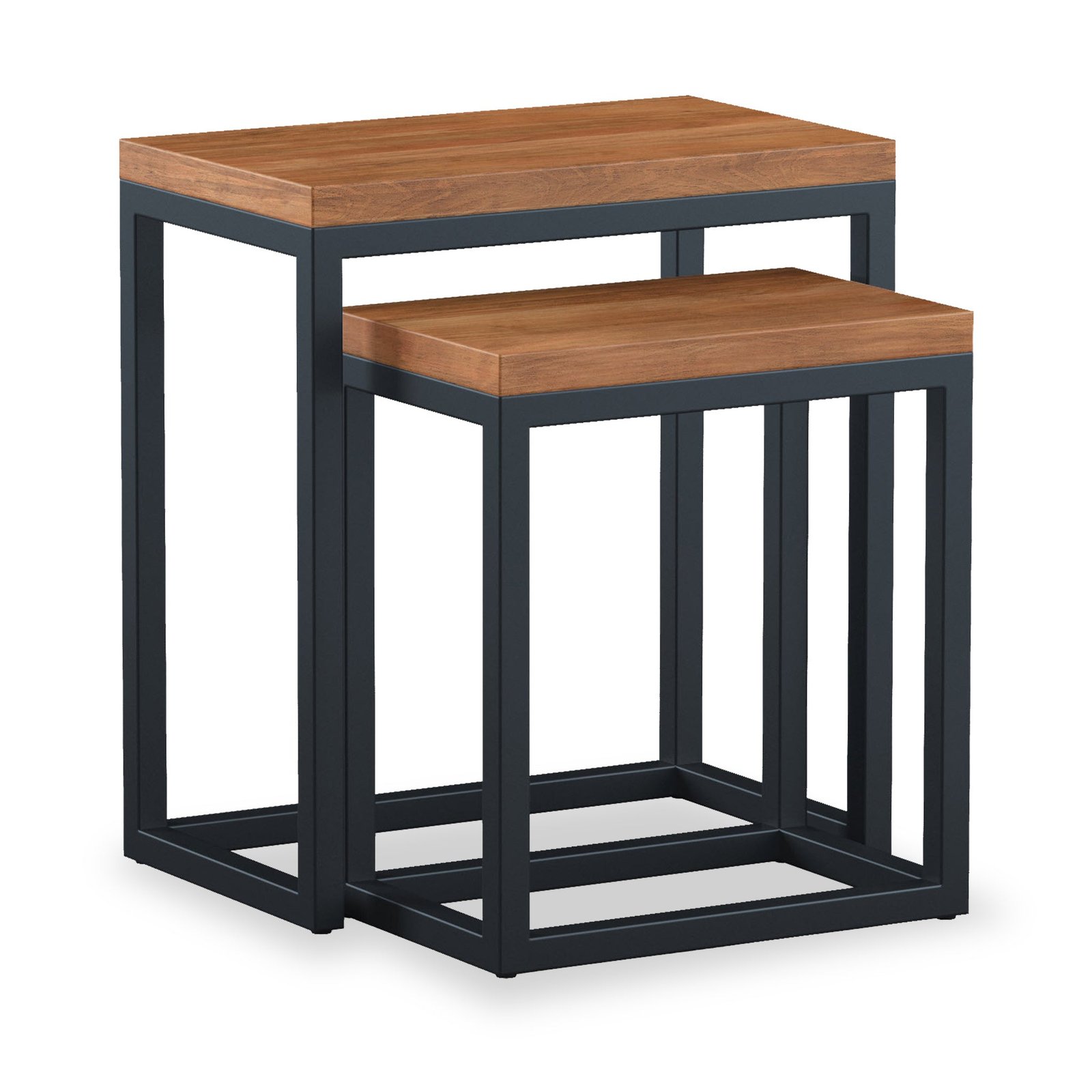 TGRH0050-Dunstan-Acacia-Nest-Of-2-Tables-Angle1 Dunstan Acacia Nest of 2 Tables - Image 1
