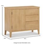 Durham Oak Small Sideboard - Image 5