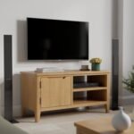 Durham Oak Small 90cm TV Unit - Image 2