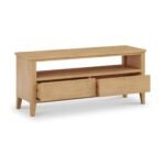 Durham Oak Wide 115cm TV Unit - Image 4