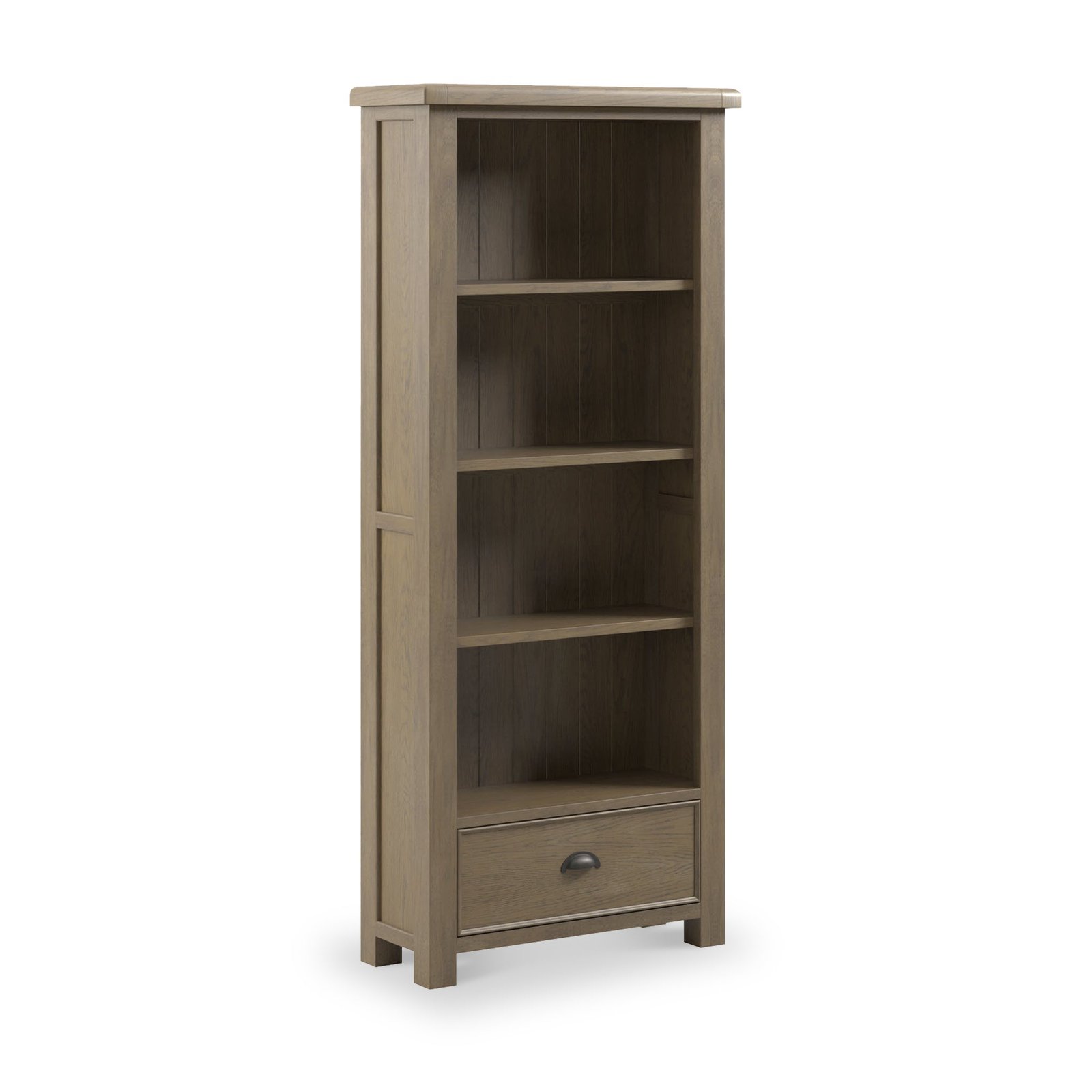 TGRH0079-Taunton-Smoked-Oak-Large-Display-Bookcase-Angle1 Taunton Smoked Oak Large Display Bookcase - Image 1