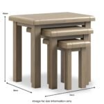 Taunton Smoked Oak Nest of 3 Tables - Image 5