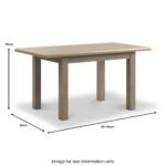 Taunton Smoked Oak 110-150 cm Extendable Dining Table - Image 3