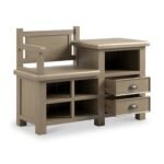 Taunton Smoked Oak Hall Bench - Image 4