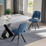 Malvern Velvet Swivel Dining Chair - Image 2