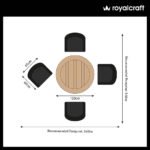 Tuscany 4 Seater Round Dining Set with Eden Night Dining Chairs - Image 12