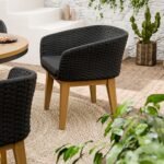 Tuscany 4 Seater Round Dining Set with Eden Night Dining Chairs - Image 4