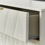 Geo 6 Drawer Sideboard with Gold Hairpin Legs - Image 4